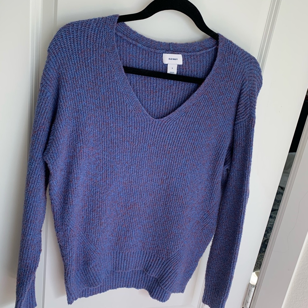 Purple V Neck Sweater